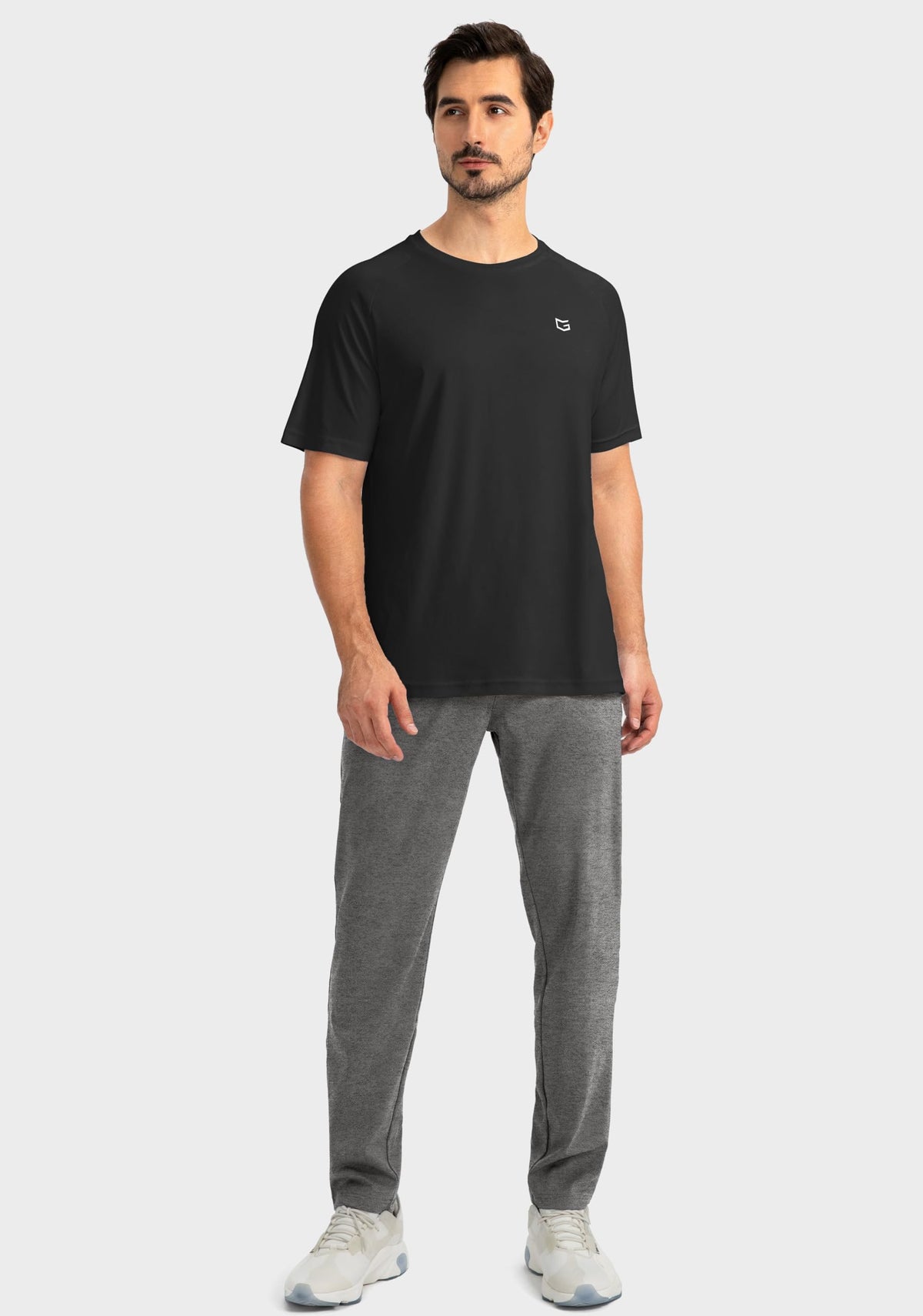 G Gradual Men's Sweatpants with Zipper Pockets Tapered Joggers for Men Athletic Pants for Workout, Jogging, Running (Heathered Brown Light, Medium)
