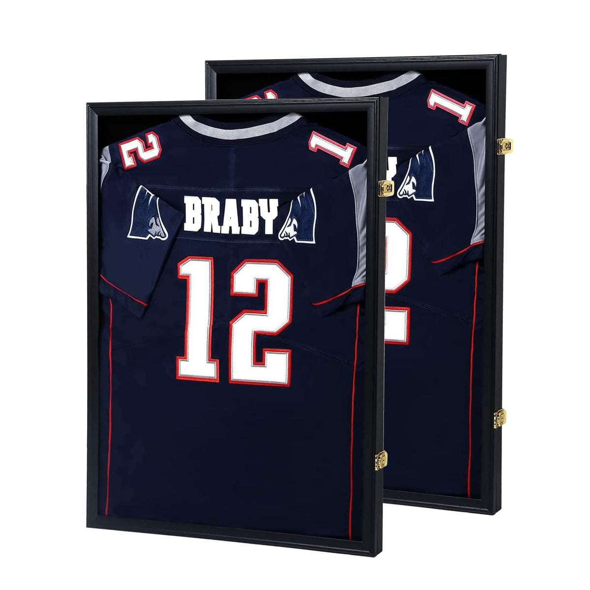 IHEIPYE Jersey Frame Display Case 2 Pack - Large Sport Jersey Shadow Box with UV Protection Acrylic for Baseball, Basketball, Football, Soccer, Hockey, Shirt and Uniform
