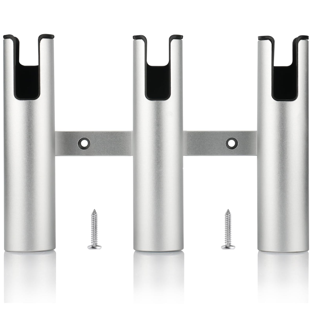 Marinebaby Fishing Boat Rod Holder Aluminum,3 Link Tube Aluminum Rod Rack, Suit Boats & Yacht