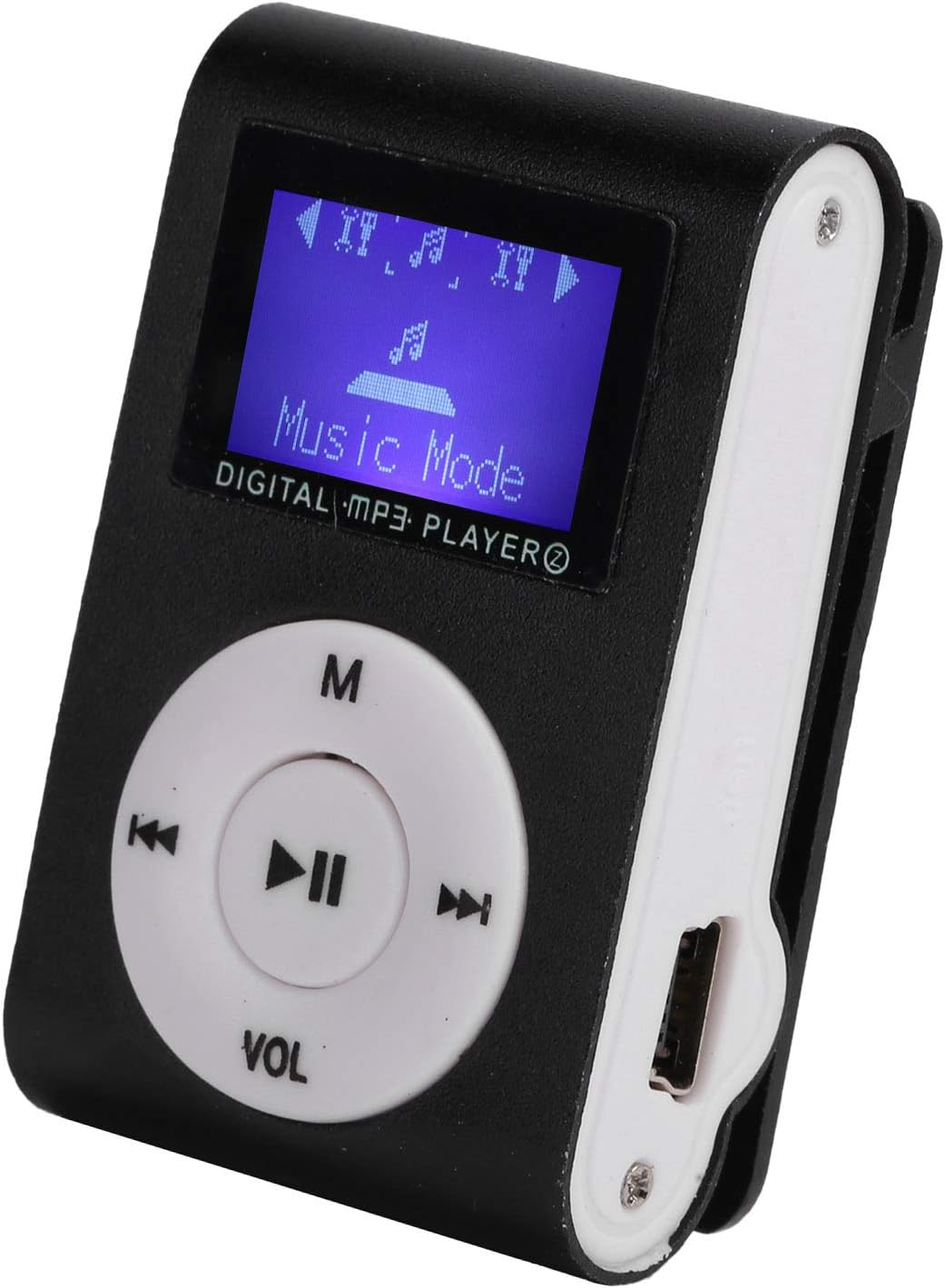 GOWENIC MP3, MP3 32GB MP3 Mini Music Player, Portable Music Player, BackClip LCD Screen Design, Memory Card Support