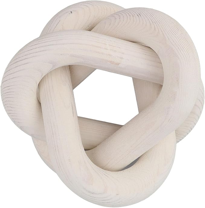 FILFEEL Decorative Wood Chain Link for Home & Coffee Shop - Rustic for Living Room and Bedroom (White)