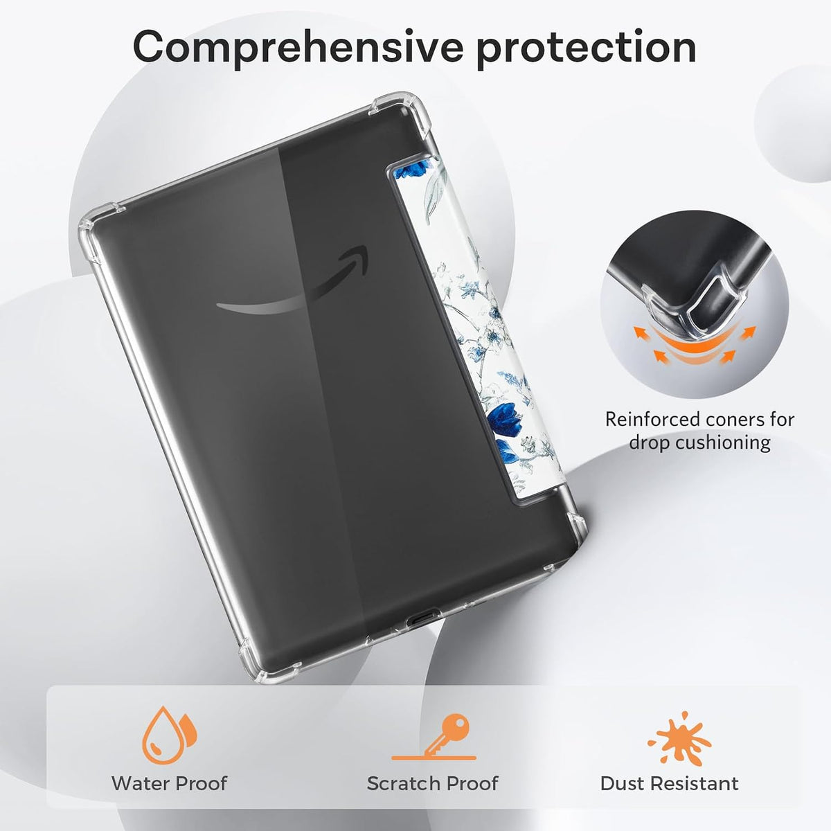 CoBak 6 Inch Case for e-Reader, Ultra Clear Soft Flexible TPU Back Cover Light Shell, with Auto Wake/Sleep, not