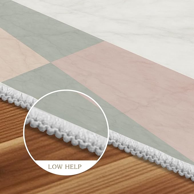 Modern Marble Rug - 2x3 Rug, Minimalist Marble Bath Rugs, Abstract Luxury Doormat, Washable & Non Slip Small Rugs Home Decor