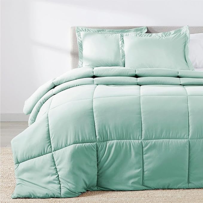PeachSkinSheets Night Sweats: The Original 1500TC Soft Super Full/XL Full Oversized Comforter Set Mint Julep