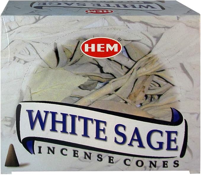 White Sage Incense Cones and Cone Incense Burner Bundle Insence Insense Hem Incense