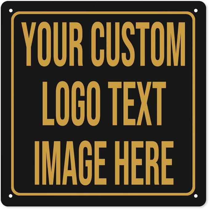 Custom Metal Signs - Personalized Signs for Office, Home, Bar - Indoor/Outdoor Use - 12"x12"