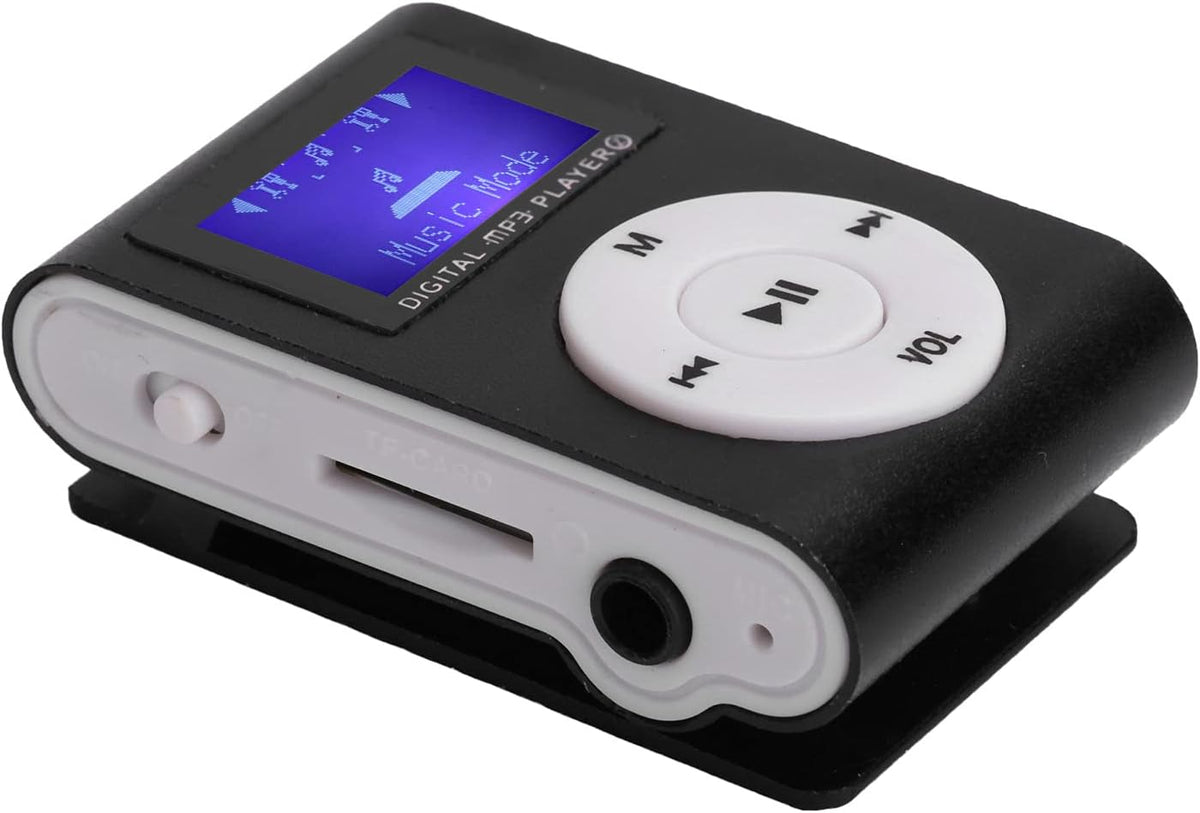 GOWENIC MP3, MP3 32GB MP3 Mini Music Player, Portable Music Player, BackClip LCD Screen Design, Memory Card Support