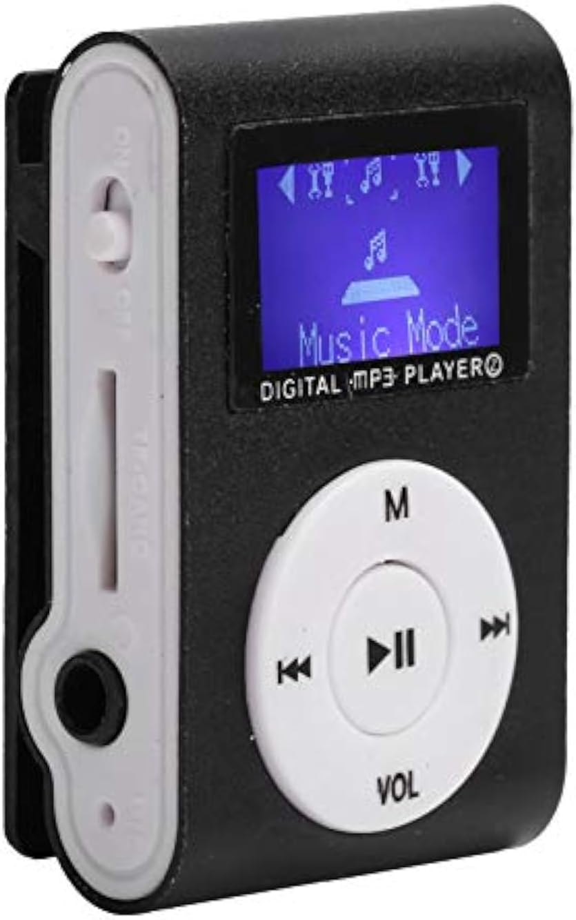 GOWENIC MP3 32GB Player, Portable Music Player with Back Clip and LCD Screen for Walking Running, Supports Memory Card