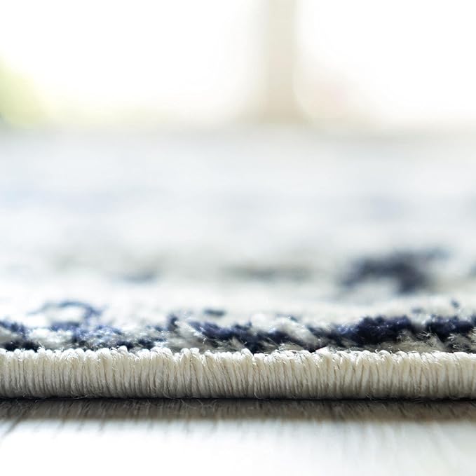 Rugs.com Arlington Collection Rug – 3' x 5' Blue Medium-Pile Rug Perfect for Living Rooms, Large Dining Rooms, Open Floorplans
