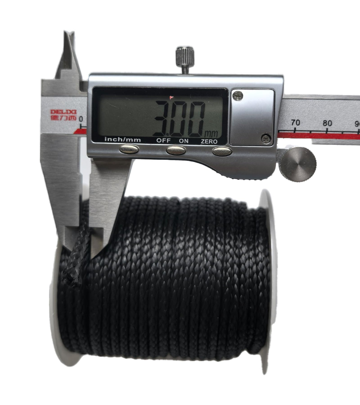 12 Strand Braided Dyneema Rope -3mm 700kg Fracture Strain - Suitable for Tents, Kiteboarding, and Other 65 feet (Black)