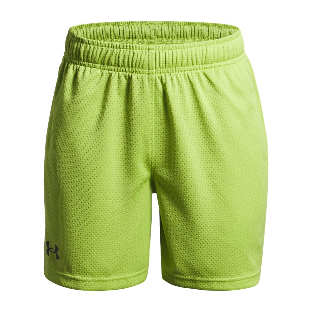 Under Armour Boys' Tech Mesh Shorts, (326) Green Vibe / / Black, Large