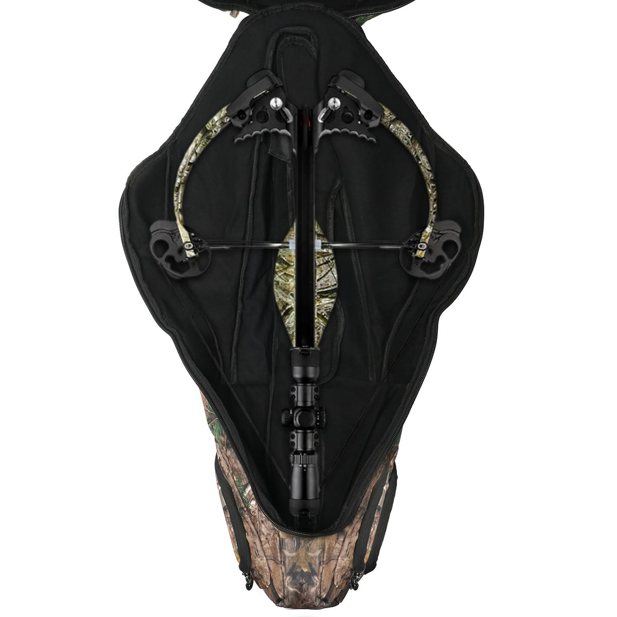 LWNAO Crossbow Case, Soft Shell Padded Crossbow Bag, Fits Scope Narrow Limb Crossbows for Hunting (Leaf Camo)