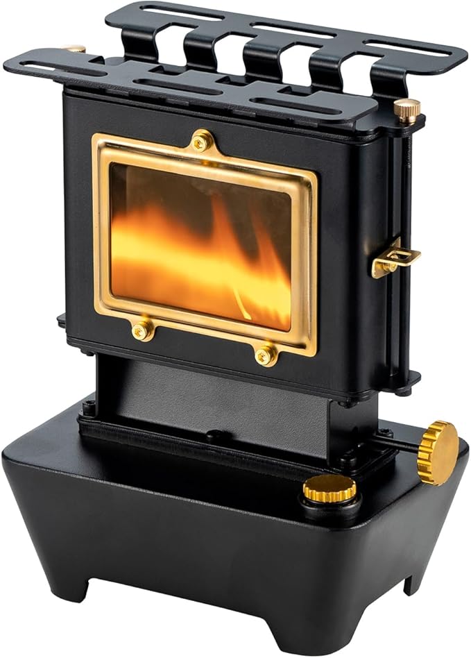 Camping Oil Lantern，Oil Lamp with Cooker Stove，Fuel Lamp for Outdoor，Portable Oil Lamp，Portable and Convenient for Heating and Cooking (Black)