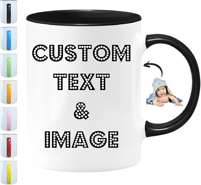 Custom Mug With Pictures - Personalized Coffee Mug With Photo, Text, Logo | Customized Gifts for Men & Women | Taza Personalizada 11oz Tea Cup Printed on Both Sides | Birthdays, Holidays, Mother’s Day