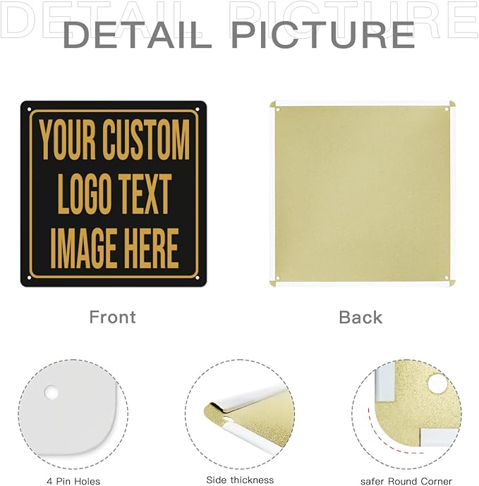 Custom Metal Signs - Personalized Signs for Office, Home, Bar - Indoor/Outdoor Use - 12"x12"