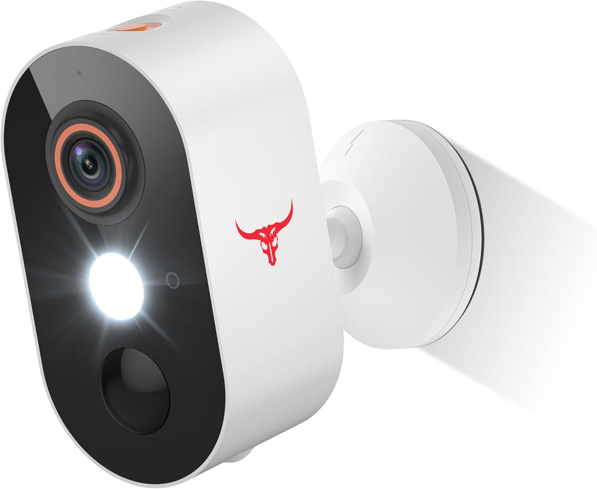 GlowPop 1080p 2-Way 2.4G (1 Wireless Security Camera with AI Human Detection, Night Vision, Talk, Cloud Storage, WiFi