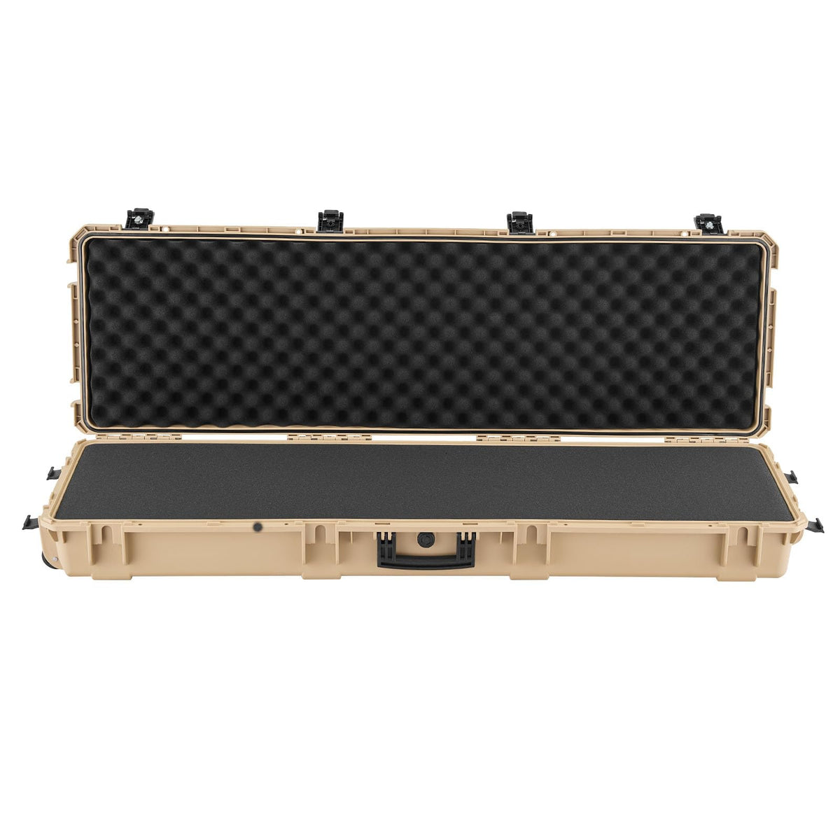 VEVOR Rifle Case, Rifle Hard Case with 4 Layers Fully-protective Foams, 52 inch Lockable Gun Storage with Wheels, IP67 Waterproof & Dustproof, for Rifle, Shotgun, Airsoft Gun, Khaki