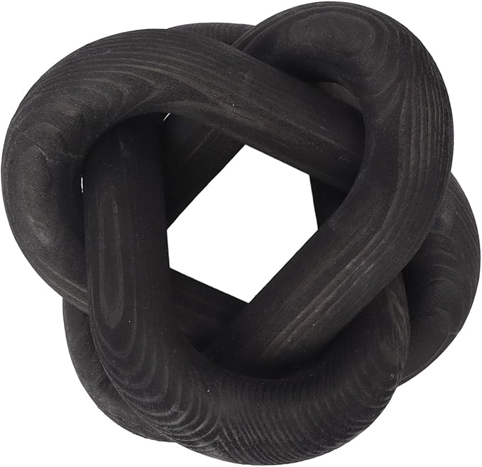 FILFEEL Decorative Wood Chain Link for Home & Coffee Shop - Rustic for Living Room and Bedroom (Black)