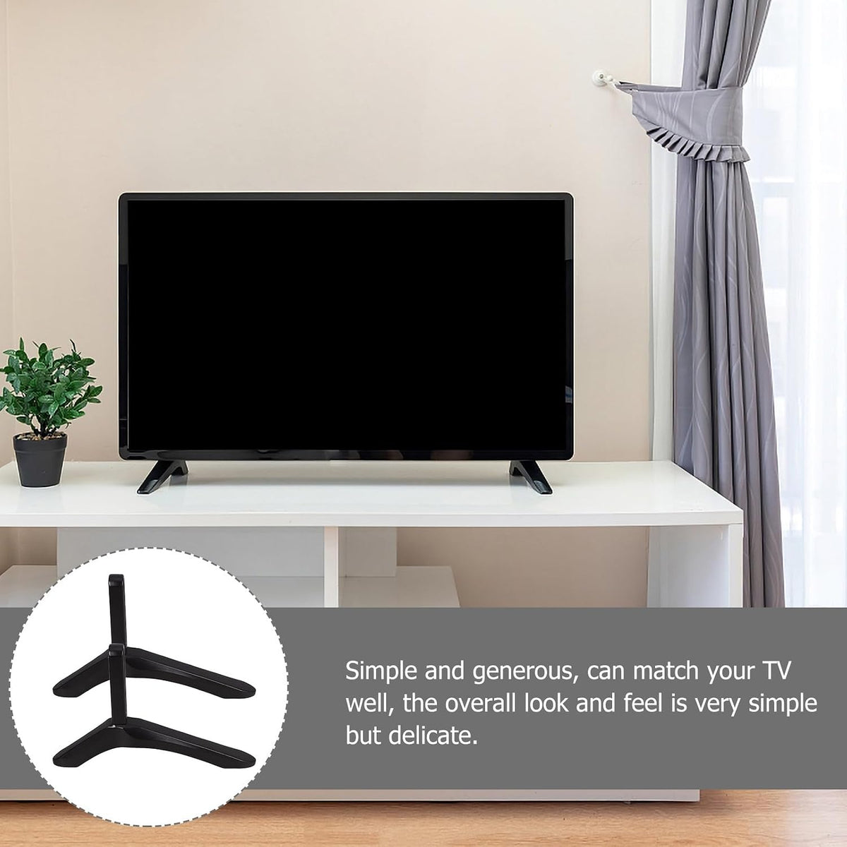 TEHAUX Replacement TV Stand Base with Screws - Compatible with Most Models