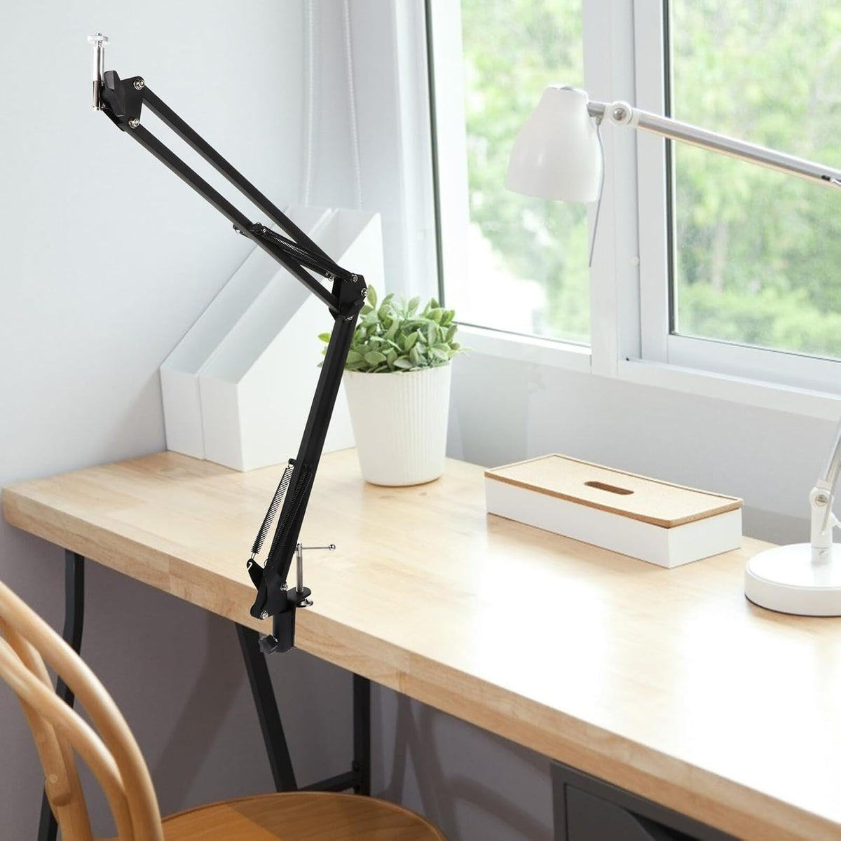 Zerodeko 1/4-inch Metal Scissor Arm Webcam Clamp Stand with Screw Desktop Holder for USB Camera Streaming and Video