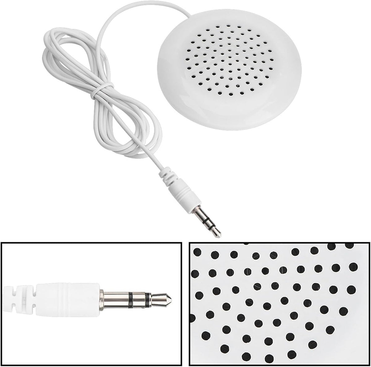 TROUVAILLE 3.5mm MP3/MP4 Pillow Speaker, Mini DIY Stereo Speaker for Mobile Phone Portable CD Player, Unique Soft Sound