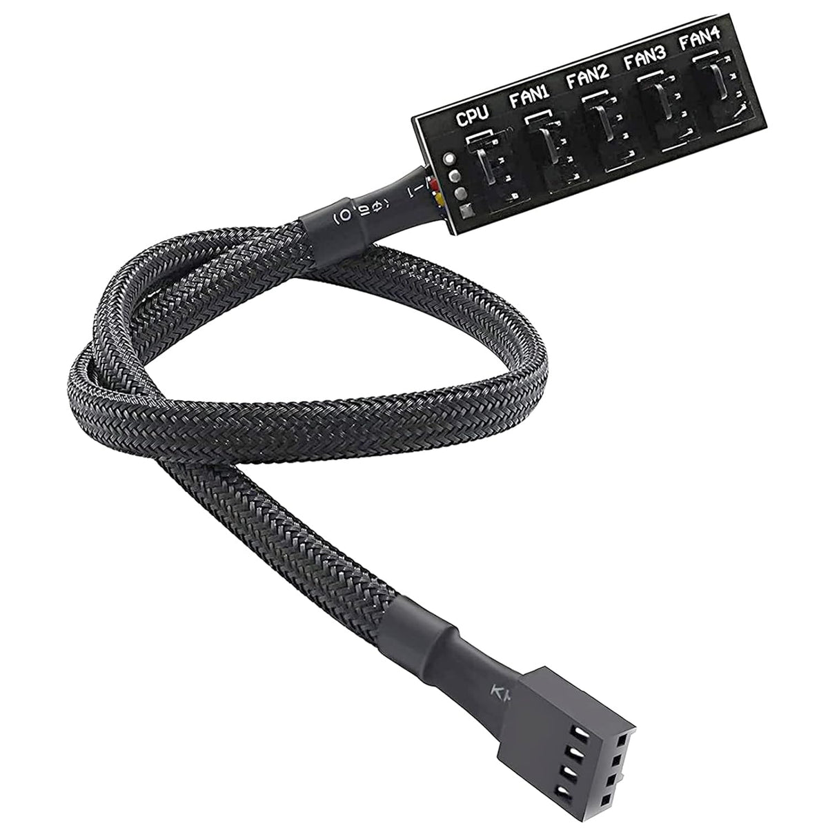 ThreeBulls 4 PIN/3PIN 12V 1 5 (15.7 Inch) PWM Fan Hub, PC CPU Cooling Power Fan Extension Cable Hub Splitter Adapter