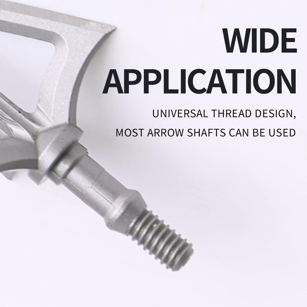 Moyujian 6 Packs of 100 Wide Heads, broadheads 100 Grain (100 Grain Silver)