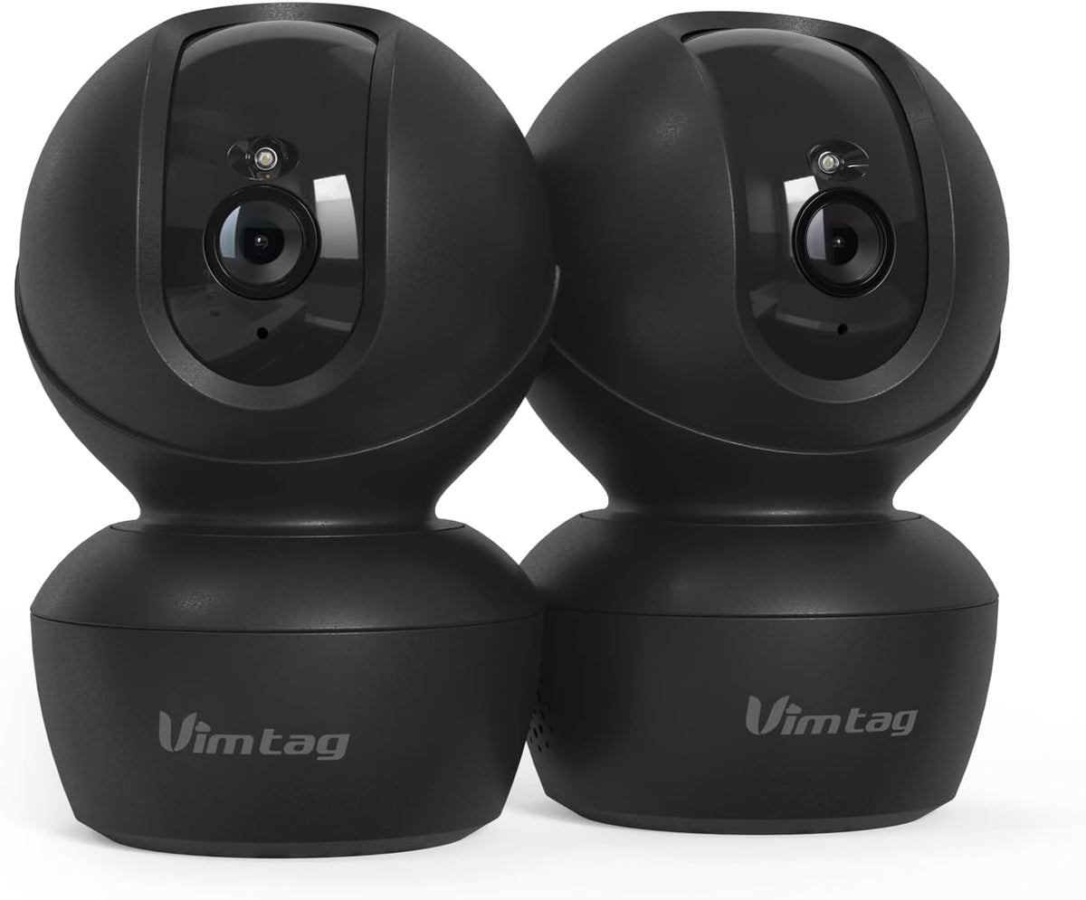 VIMTAG 5G 4MP 2 Pack 360 2-Way Security Camera Indoor, Dog Camera with Speaker Motion Tracking, IR Night Vision, Indoor