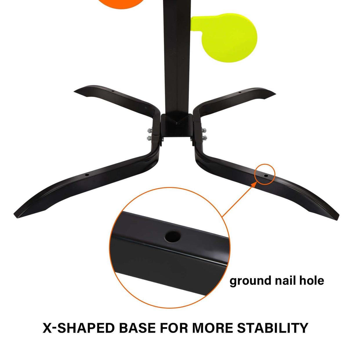 Highwild AR500 Dueling Tree Target Kit - 6" x 3/8" Reactive Shooting Targets with Six Steel Paddles and Stand for Shooting Practice and Competition