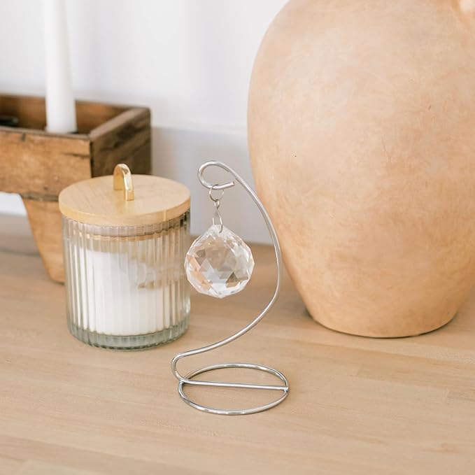 Tabletop Memorialight with Elegant Gift Wrapping & Customized Message Card, Personalized Memorial Present, Crystal Rainbow Maker with Stand, Unique Sympathy Gift for Loss of Family or Loved Ones