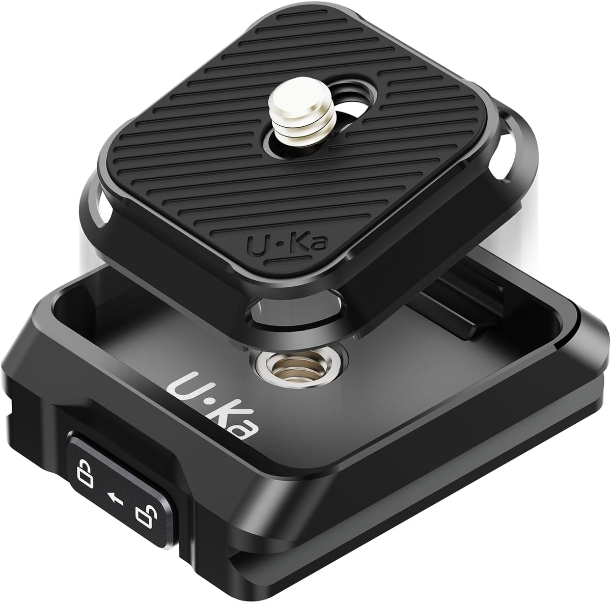 ULANZI UKA01 1/4''-3/8" 38mm 20kg Camera Quick Release Plate, Tripod Mount Adapter Camera Quick Release Kit w Screw
