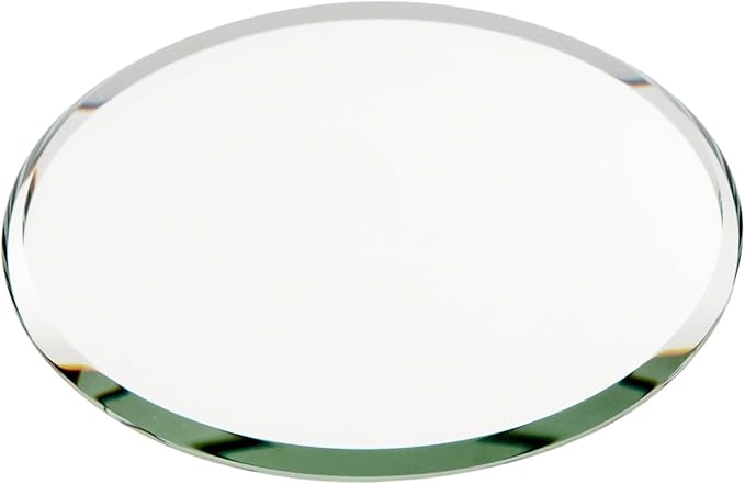 Plymor 3" Round, 3mm Thick Beveled Glass Mirror Circle, Pack of 144