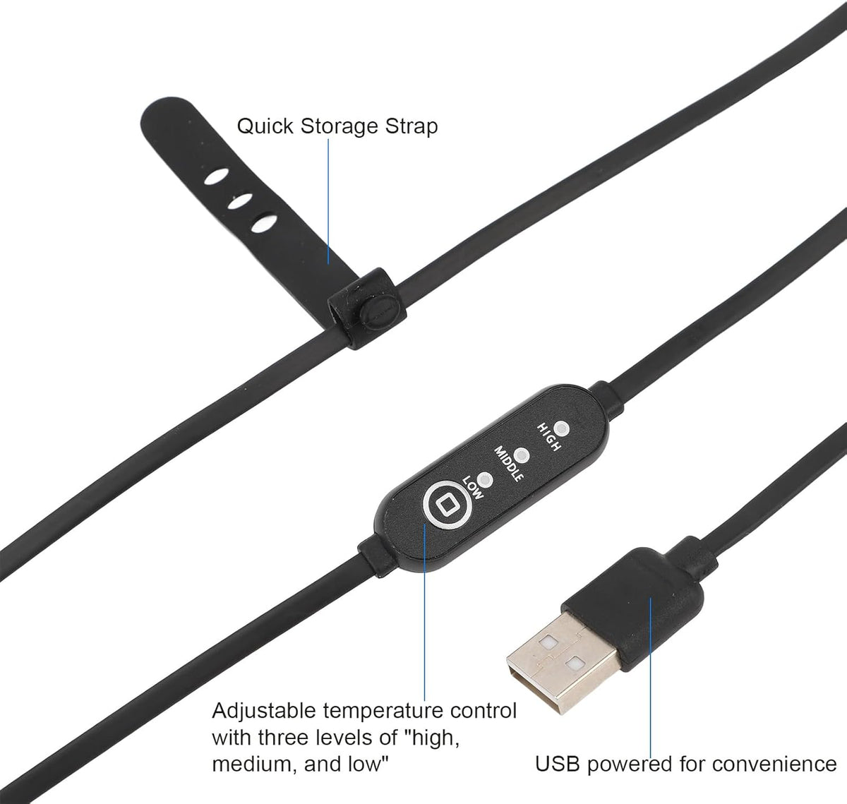 Zopsc 3 (425mm) Lens Heater Strip, Temperature Adjustable USB Dew Heater for Telescopes, Cameras, and Viewfinders