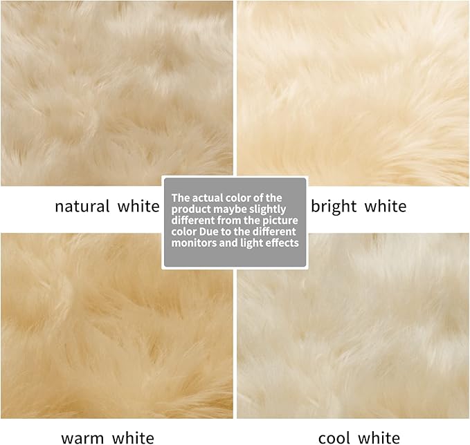 SERISSA Beige Faux Fur Sheepskin Rug 8x10 Feet, Large Fluffy Fuzzy Shaggy Area Rug, Furry Throw Rug for Living Room, Bedroom, Nursery Room Decor (Rectangle, Beige)