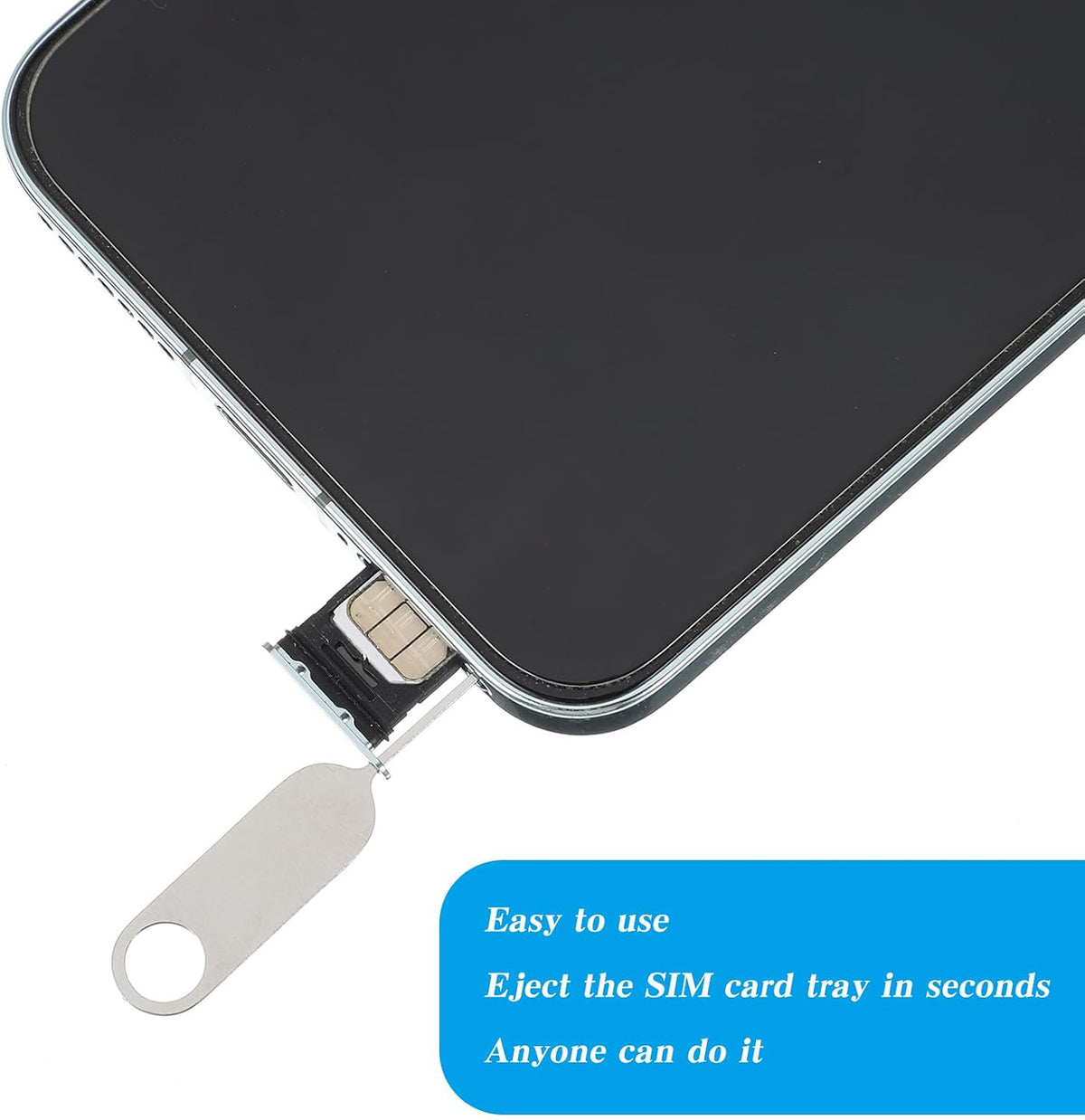 Apojgitn 2Pack Universal Sim Card Tray Removal Tool, SD Removal Opening Tool with A Key Ring Ring Compatible with Most