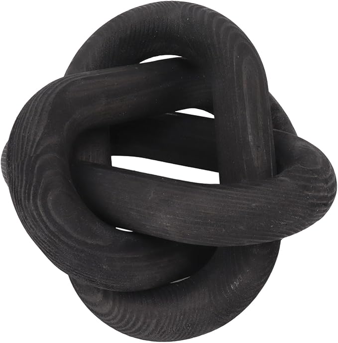 FILFEEL Decorative Wood Chain Link for Home & Coffee Shop - Rustic for Living Room and Bedroom (Black)