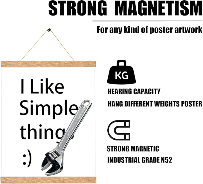 YK artwood 4 Pack Magnetic Poster Hanger Frame 20 inch Black- 20x24 20x30 20x28 Poster Frame for Wall Art Pictures Photos Prints Maps Diamond Art Painting