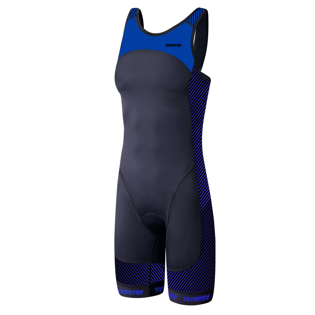 Synergy Women's Tri Suit - One Piece Triathlon Open Back Trisuit (Black/Citrus Lime, X-Small)