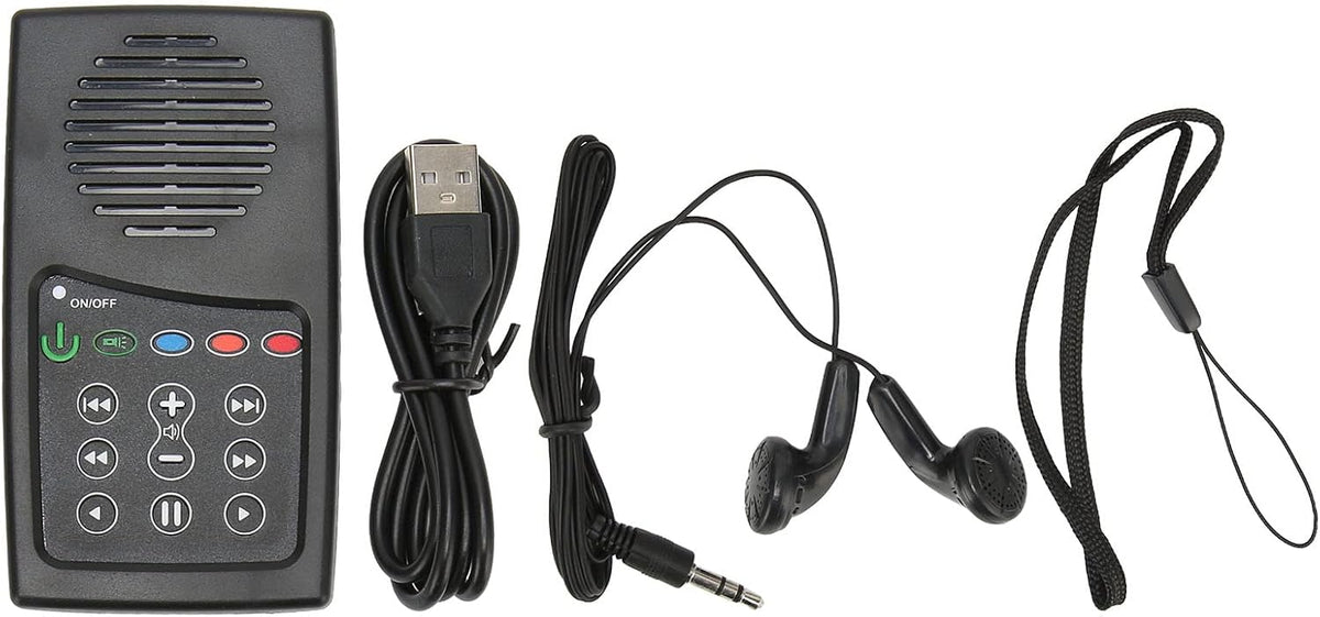 Zopsc 8G 350mAh Solar Powered Bible Reader, Portable Electronic Bible Audio Player Built in Capacity for Seniors