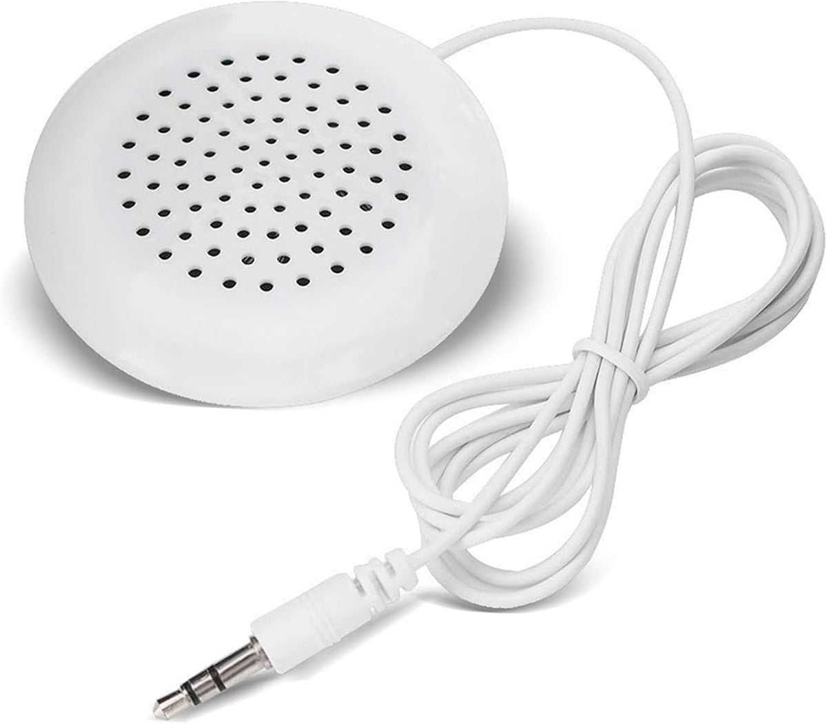 WQAPVHBG 3.5mm 2.4in 0.6in Mp3, Mp4, Portable DIY Pillow Speaker, White Mini Stereo Speaker, Mini Portable Line