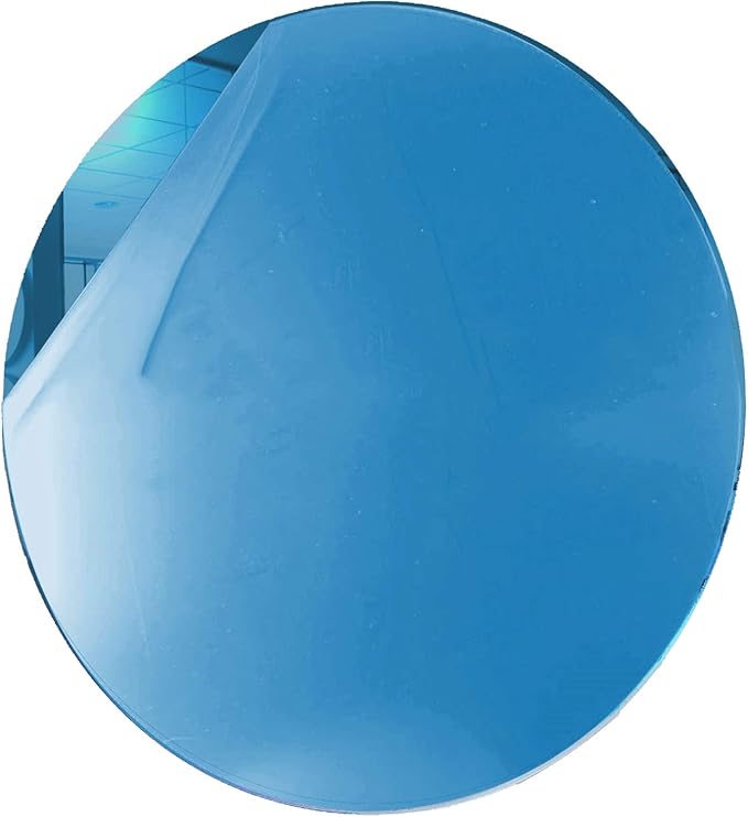 Marketing Holders Acrylic Mirror 23" Wide Round Medium Blue .118" Thick No Adhesive Reflective Pieces Perfect for DIY Arts and Crafts School Projects Home or Office Decor Special Events