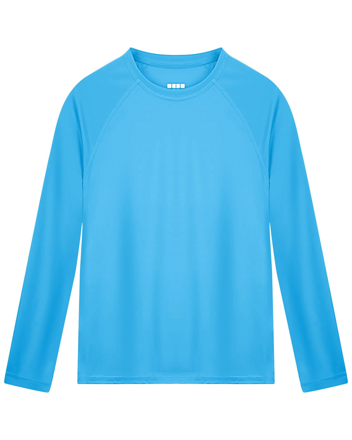 Poekuao UPF 50+ Rash Guard for Boys Swim Shirt Long Sleeve Rashguard Youth SPF Fishing Quick Dry Shirt Blue