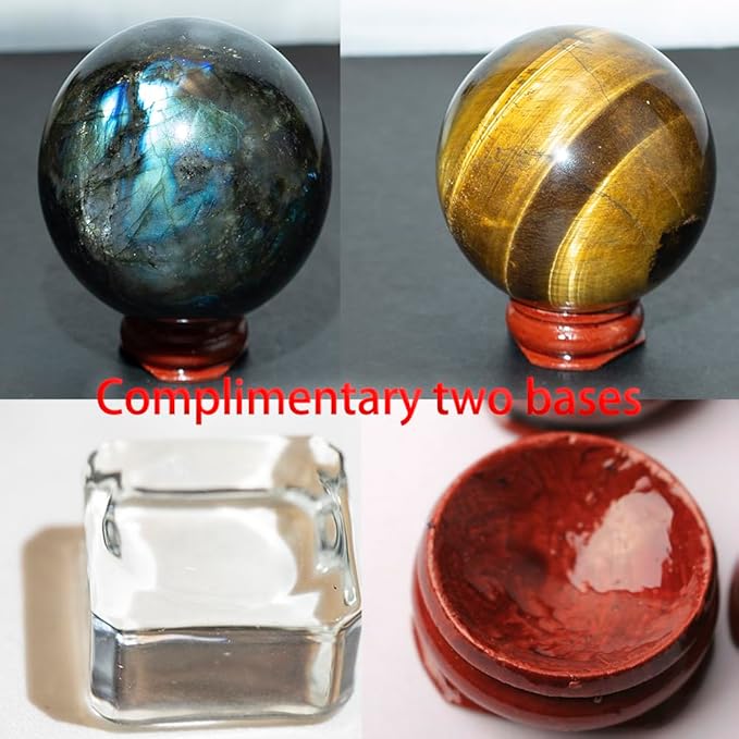 4-5cm/1.57-1.96inch Natural Amethyst Sphere Crystal Ball Hand Polished Decorative Sphere Healing Crystals Ball Healing Stone Crafts Fengshui Home Decoration Collect Gifts (40-50mm, Amethyst)