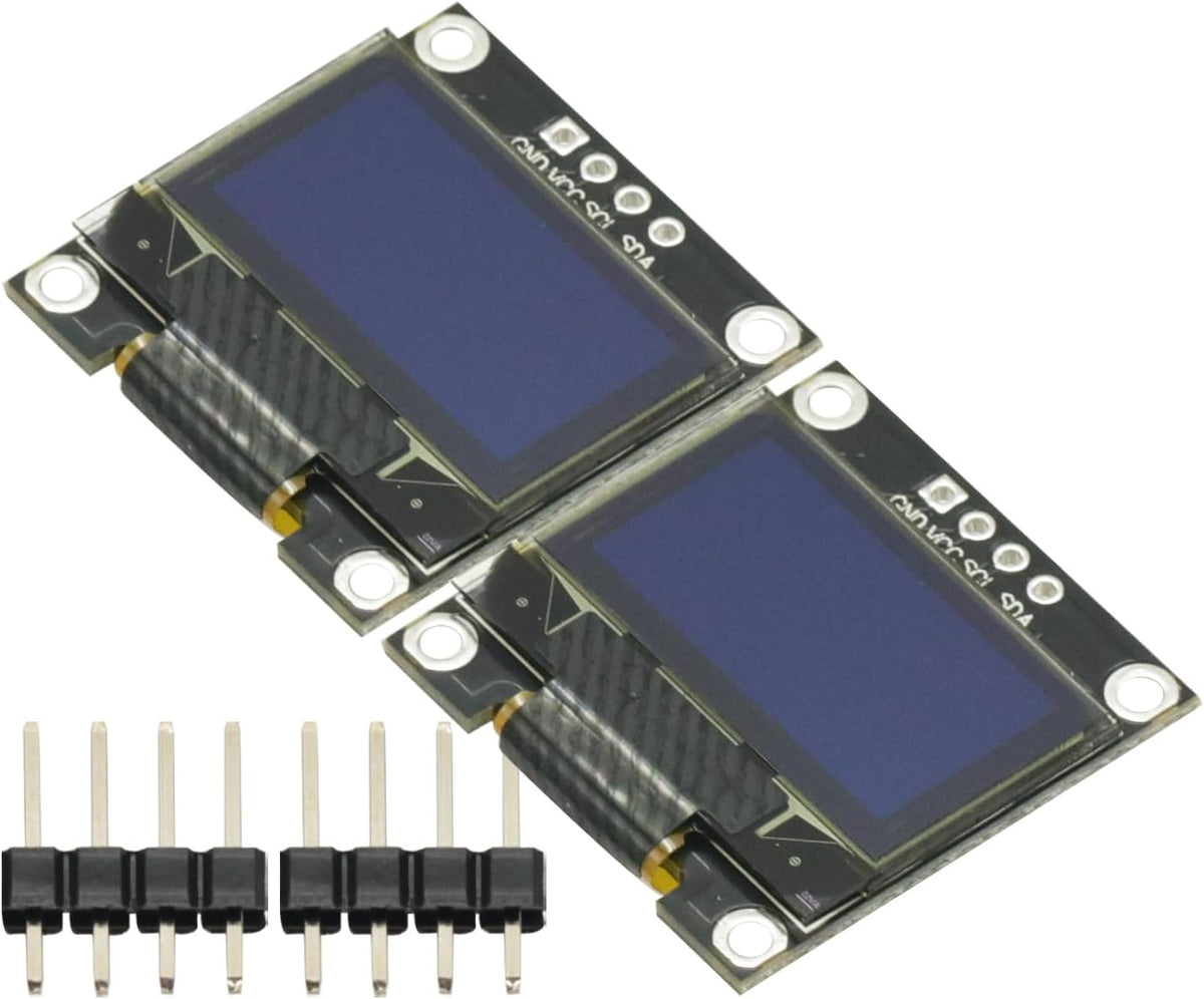 GODIYMODULES 2 0.96 inch I2C 128X64 I2C SSD1306 12864 0.96" Pcs IIC Serial White OLED Display Module LCD Screen Board