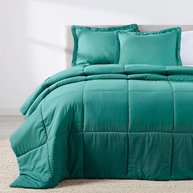 PeachSkinSheets Night Sweats: The Original 1500TC Soft Super Queen Oversized Comforter Set The Real Teal