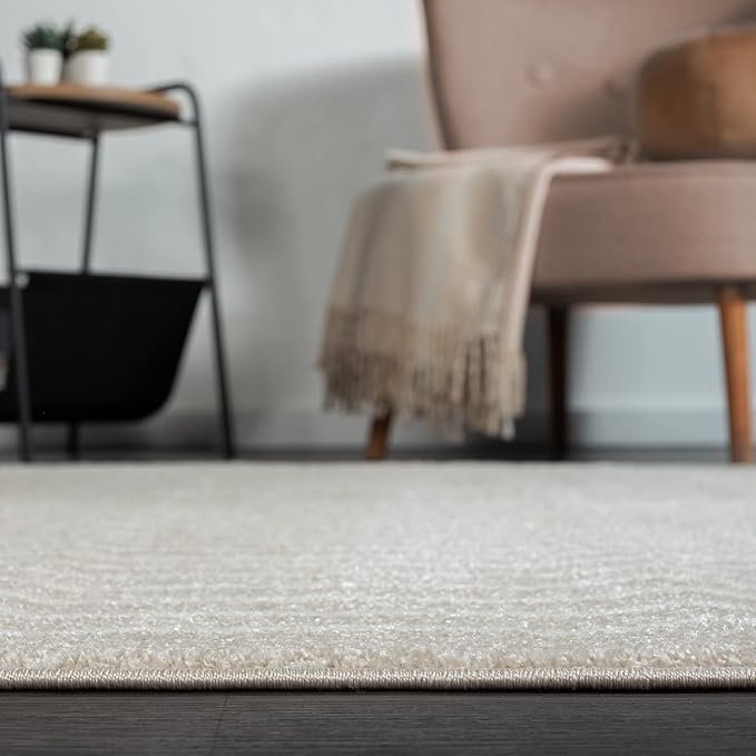 Abani Area Rug for Living Room - Nuevo 2' 6" x 6' Beige Arch Pattern Area Rug, Soft and Durable Living Room Rug, Stain and Fade Resistant, Chic Modern Design, Pet & Kid Friendly