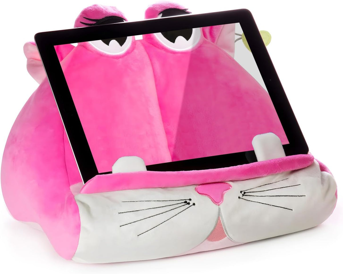 Gifts for Readers & Writers Tablet & Book Stand for Kids, Soft Reading Pillow, Book Holder with Pockets for Storage