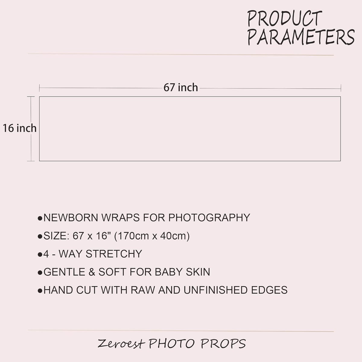 Zeroest Newborn Photography Wrap - Newborn Photoshoot Props for Boys & Girls - Stretch Knit Blanket for Baby Photo Prop