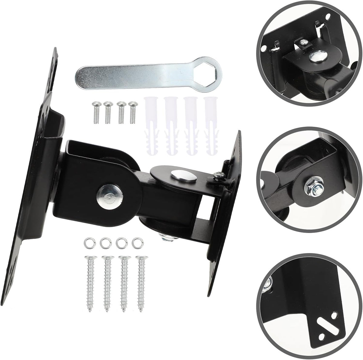 Cabilock 360 14-27 Inch Wall Mount Tv Bracket with Swivel Metal Pivot, Adjustable Monitor Mount for LCD Screens