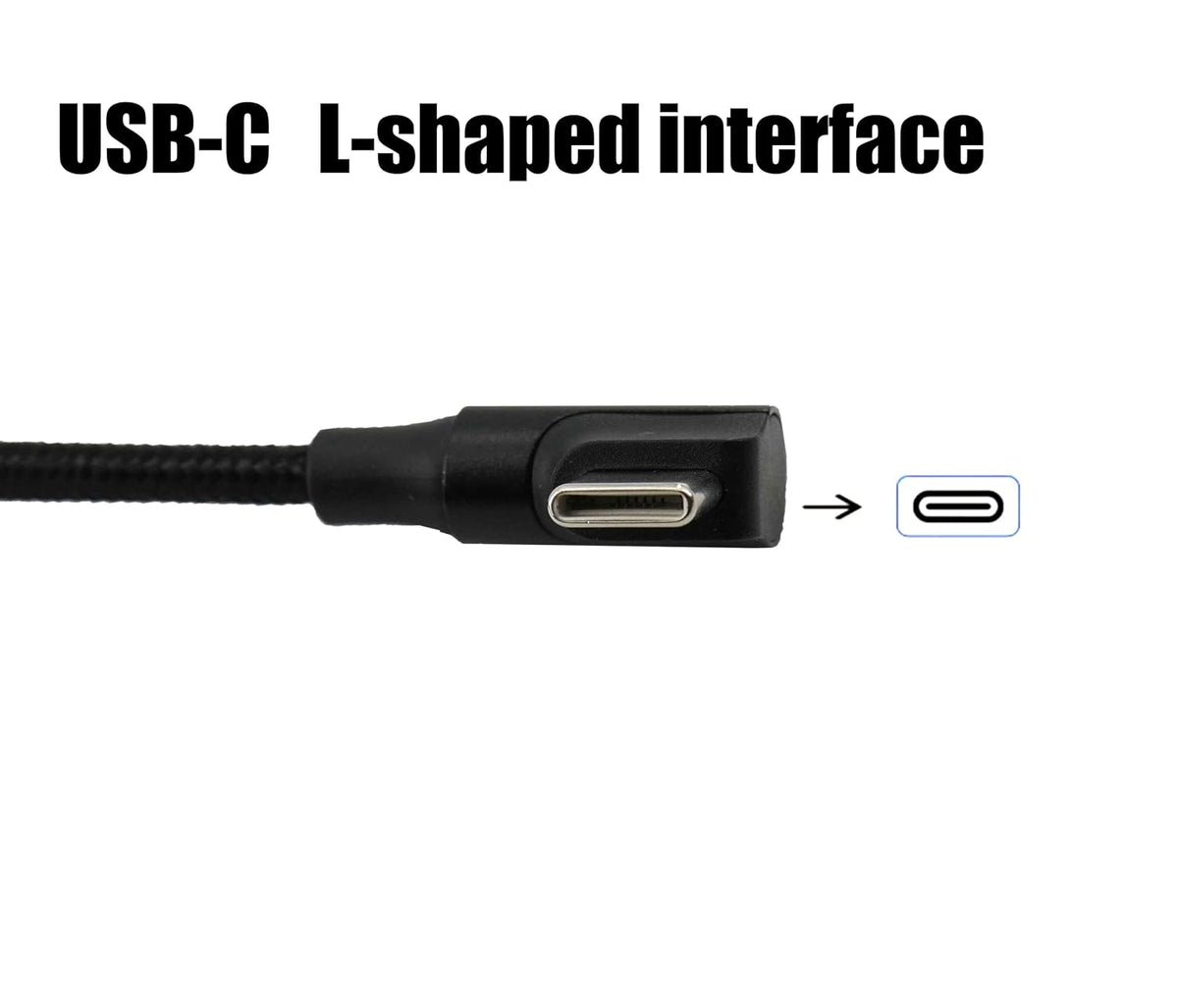 UIGOCLE 2.0 90-Degree (6.6FT) USB C Cable Compatible with USB to Type-C, Dash cam Extension Cable, mini Dash cam